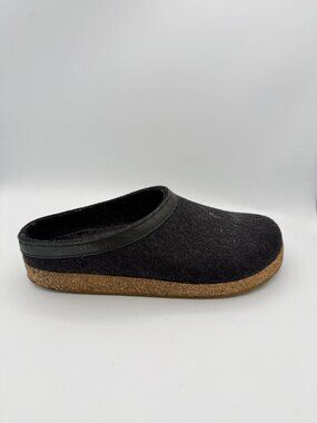 Haflinger Grey Wool Slip On Clogs Slippers EU 45